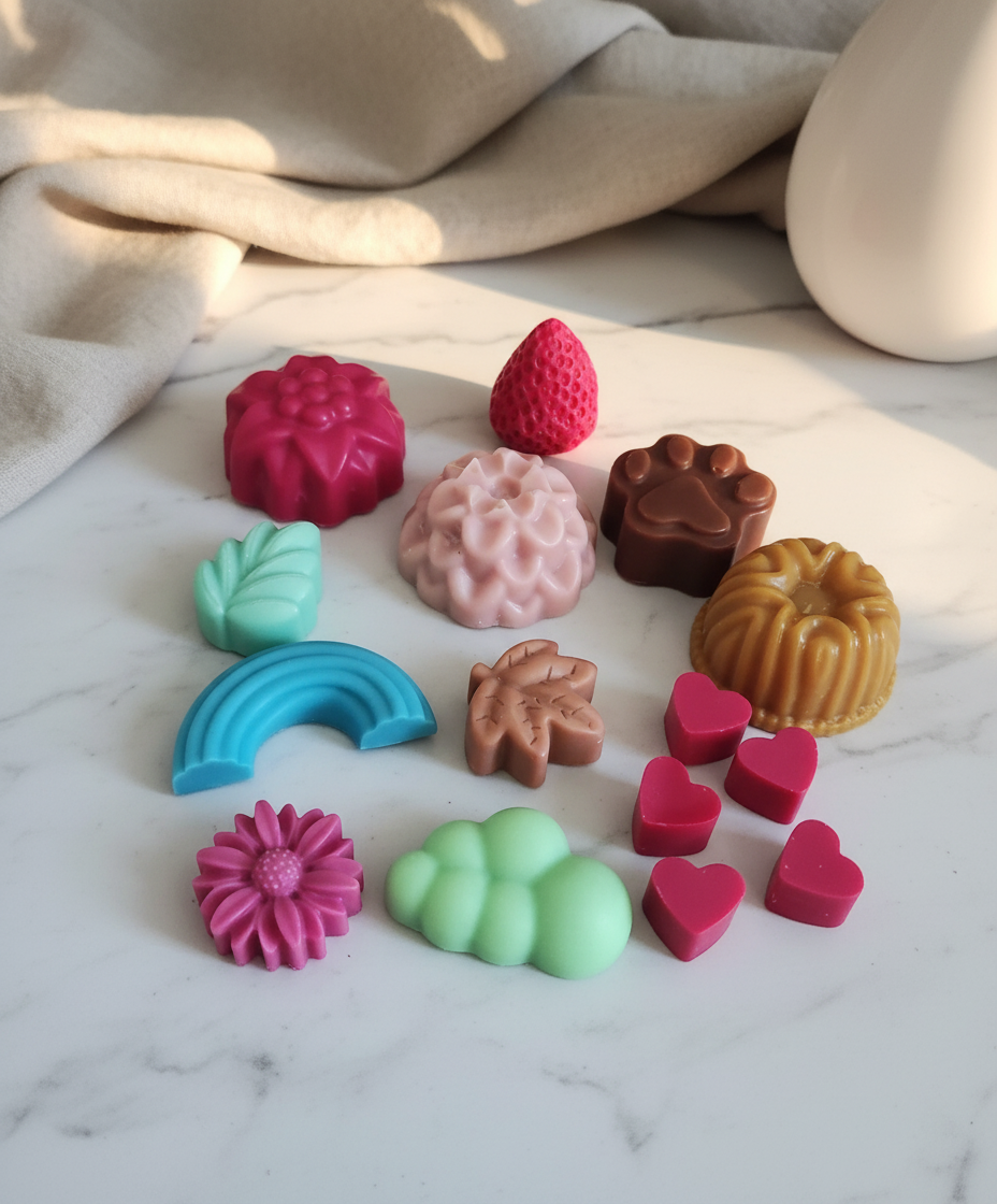 Fondants format carré avec fond élégant